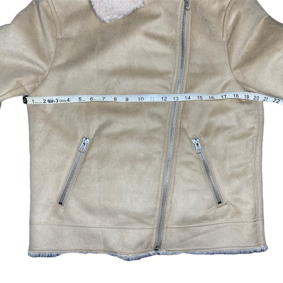 Suede faux fur moto jacket - Picture 5 of 8